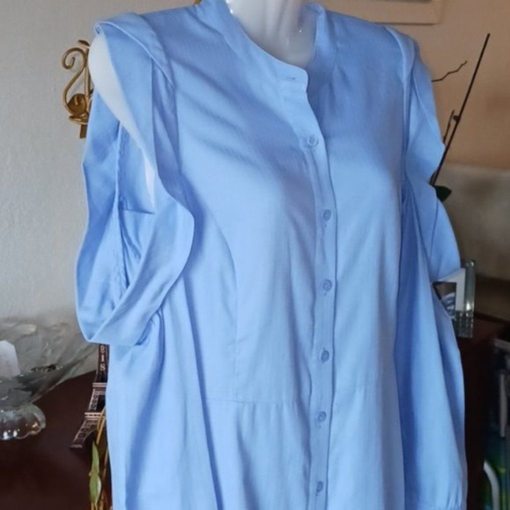 BCBGMAXAZRIA MID BLUE Women's DRESS SIZE S - Picture 10 of 11